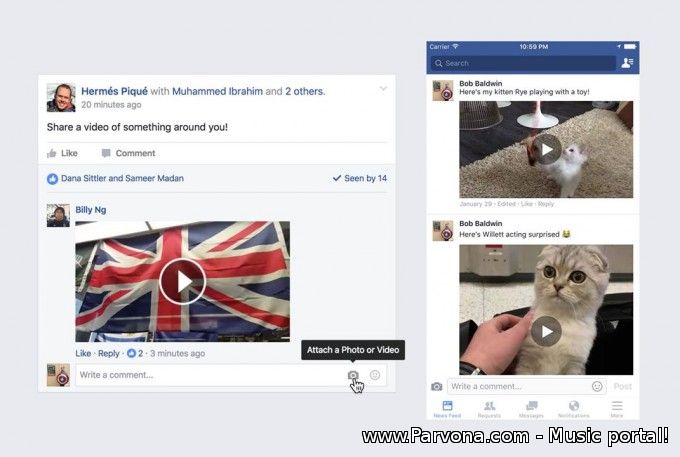 Facebook’da izohga video qo‘shish imkoniyati paydo bo‘ldi